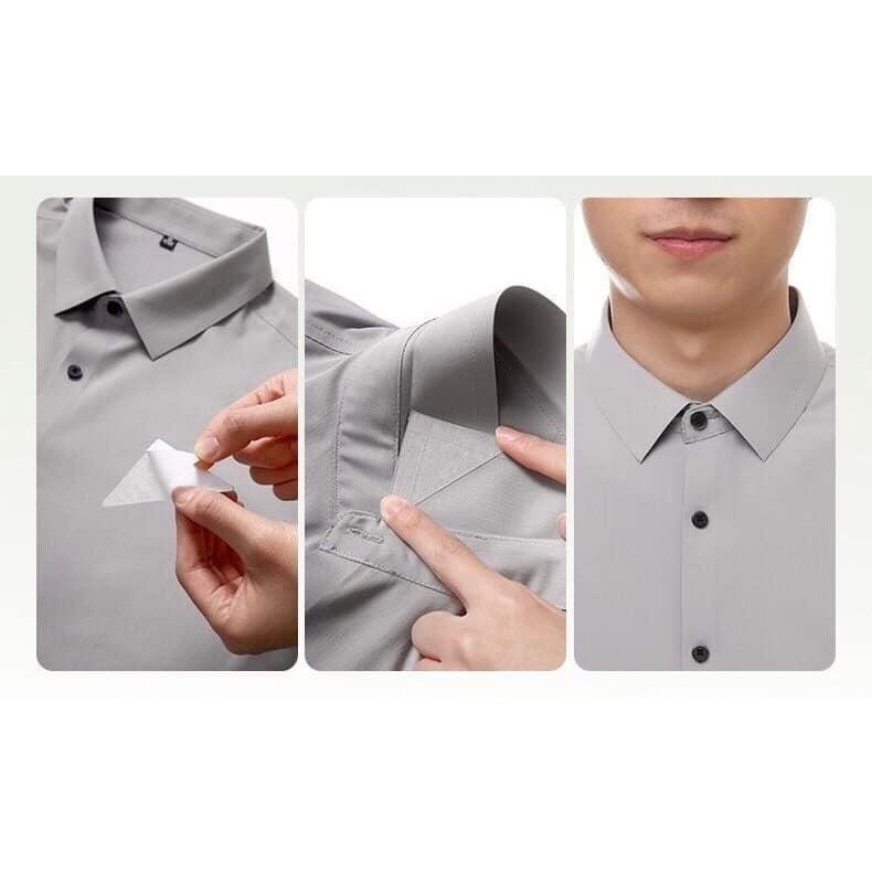 Miếng dán cổ áo tạo form Sơ Mi, Polo,1 hộp 50 chiếc tam giác