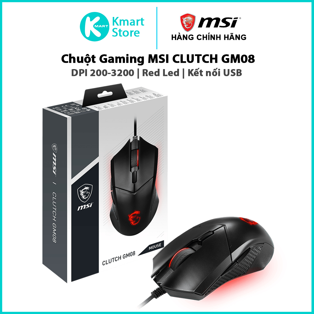 Chuột MSI Gaming Clutch GM08 - Hàng chính hãng