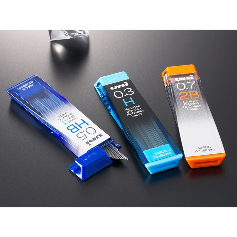 Ruột bút chì bấm cơ khí cao cấp Uni Nano Dia nhiều cỡ ngòi 0.3mm/0.5mm/0.7mm