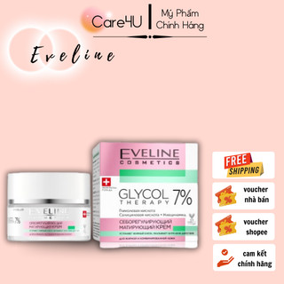  Kem dưỡng da Eveline Glycol Therapy kiềm dầu, ngừa mụn, làm sáng da 50ML