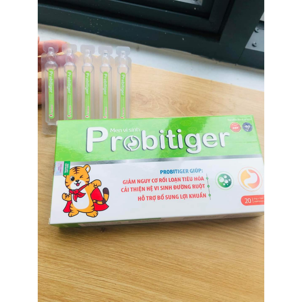 Men vi sinh Probitiger - giảm táo bón, tiêu chảy, biếng ăn và giúp tăng miễn dịch ở bé - Hộp 20 ống 10 ml - NT Bình An