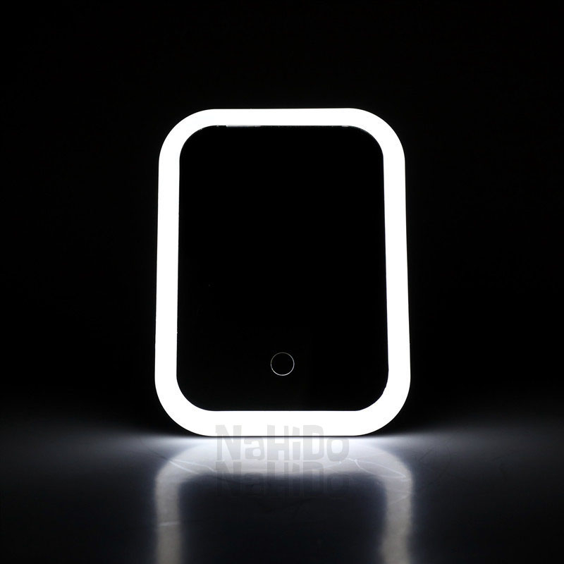 Gương Để Bàn Trang Điểm, Gương Trang Điểm Đèn Led, Gương Tròn Cảm Ứng 3 Chế Độ Ánh Sáng