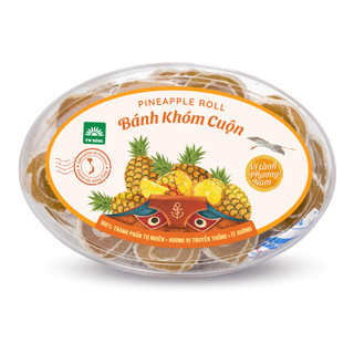 Bánh khóm/ dứa cuộn TƯ BÔNG 200g - vị chua ngọt thơm ngon và tiện dụng chánh gốc Đồng Tháp