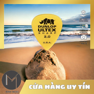 Combo 3 phím pick gảy đàn guitar chính hãng dunlop ultex 2.0 usa sharp u.s.a minhmusic