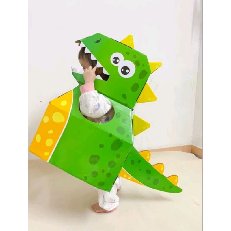 Đồ Chơi Cosplay Thùng Carton Hoá Trang Khủng Long, Lân, Xe Dễ Thương Cho Bé
