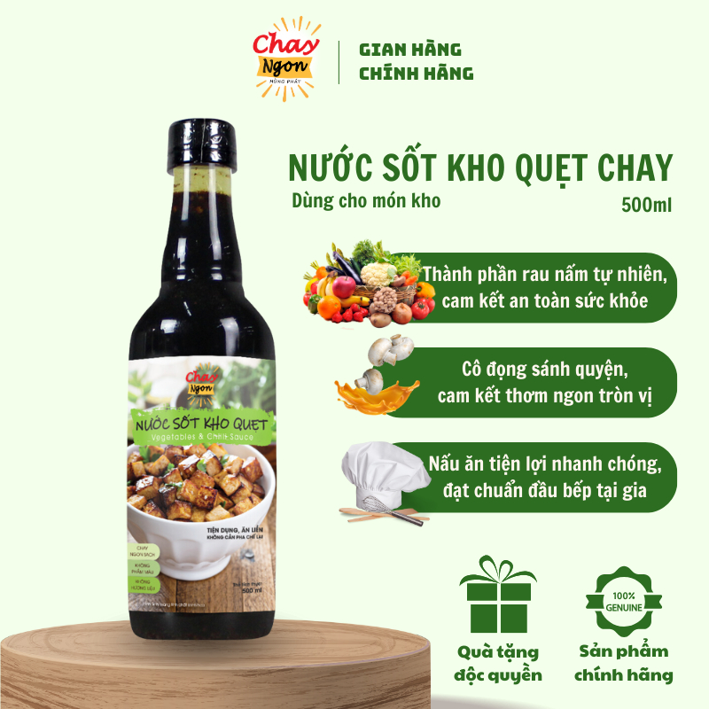 Nước Sốt Kho Quẹt Chay Ngon Chuẩn Vị Chai 500ml - Bí Quyết Chinh Phục Các Món Rau Luộc