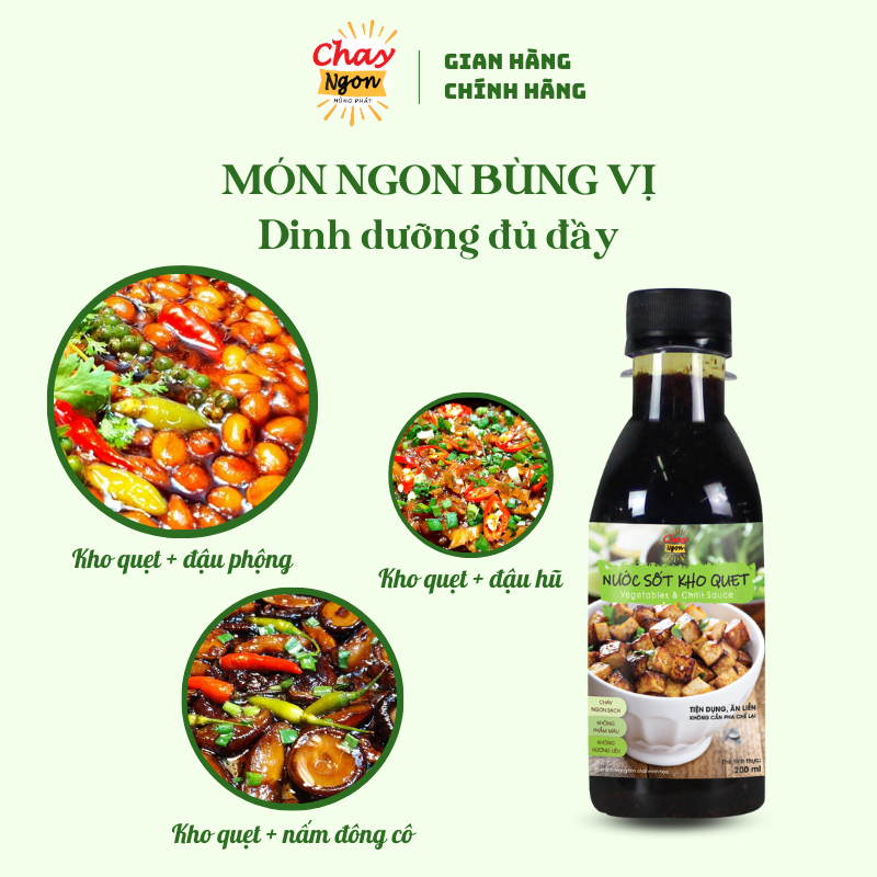 Nước Sốt Kho Quẹt Chay Ngon Chuẩn Vị Chai 500ml - Bí Quyết Chinh Phục Các Món Rau Luộc