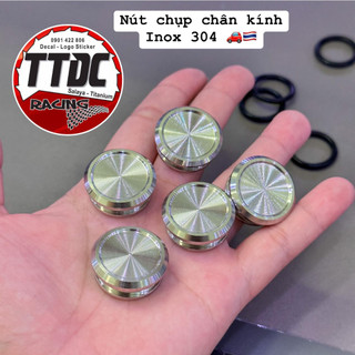 Nút chụp chân kính cnc inox 304 gắn lead Ex10✌🏻🚗