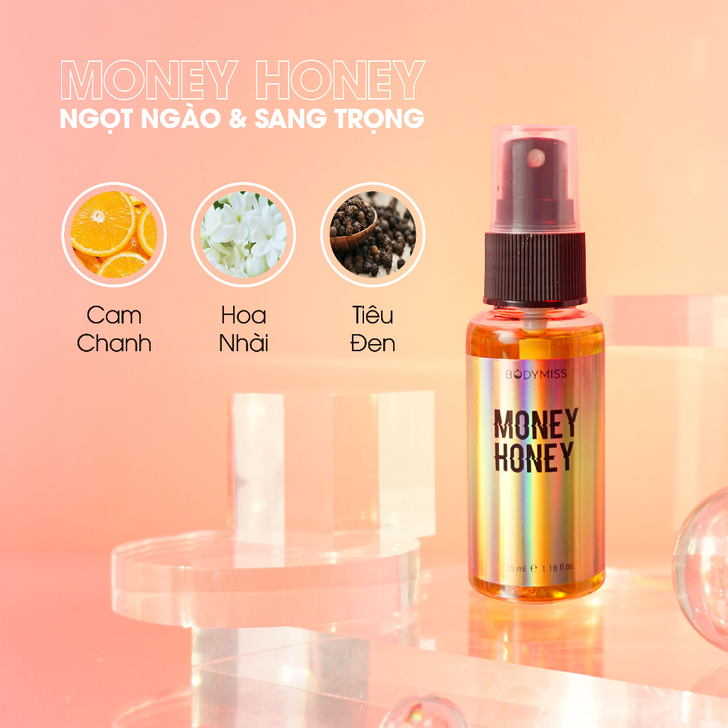 Combo bodymist nữ hẹn hò quyến rũ xịt thơm toàn thân đến 6H Money Honey, Stop & Stare, Care Free BODYMISS 30ml