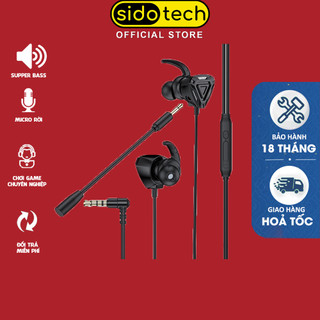 Tai nghe gaming có mic cho điện thoại SIDOTECH phiên bản G3M micro kép 360 độ, tháo rời chống ồn game Pubg / FF / ROS