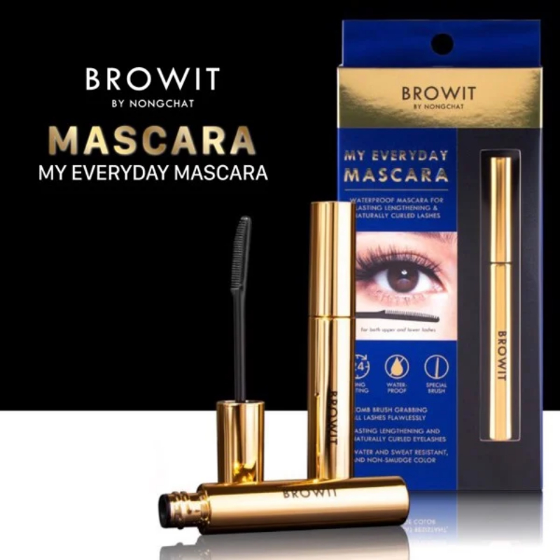 Chuốt mi Mascara Browit By Nongchat Thái Lan 5,5gr làm dài và dày mi chuyên dụng cho makeup