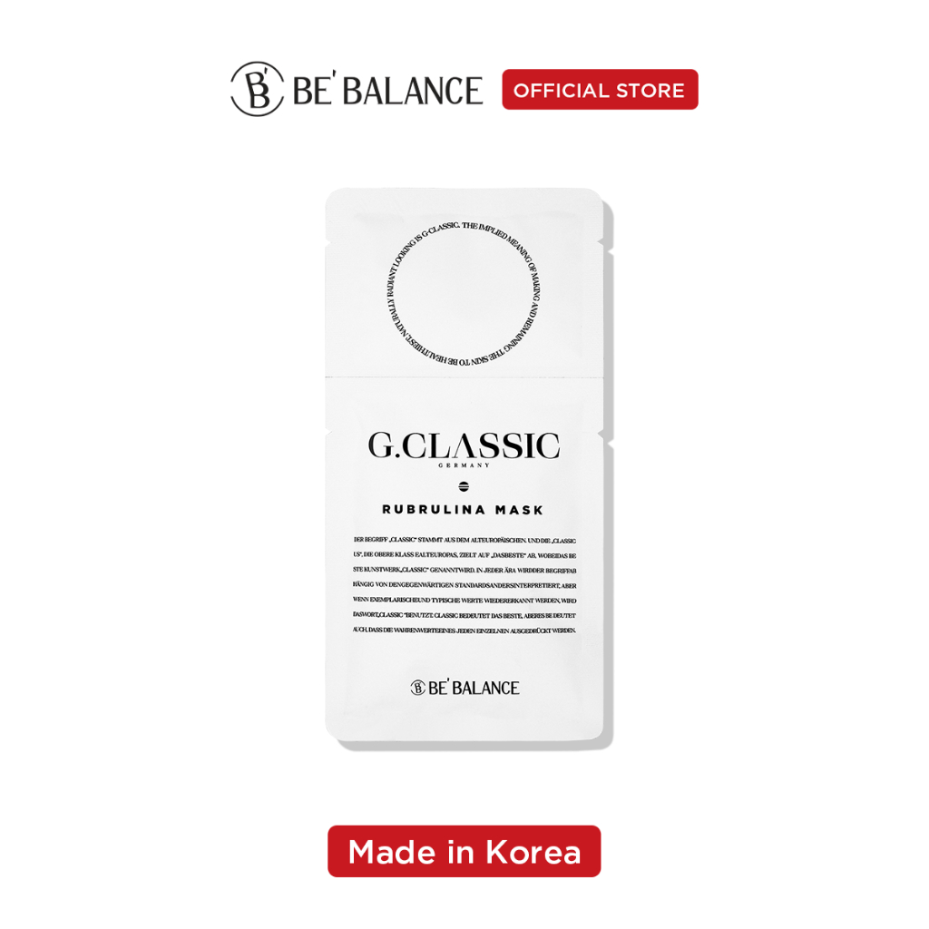 Mặt Nạ Vi Tảo Xoắn Sáng Da, Ngừa Lão Hóa Làm Dịu  BE'BALANCE G.Classic Rubrulina Mask - 70G (6Mask) QUÀ TẶNG