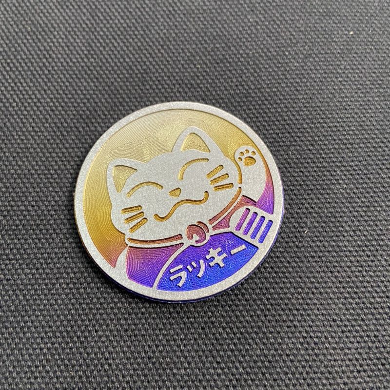 Mèo thần tài titan trang trí xe máy, ô tô, điện thoại....