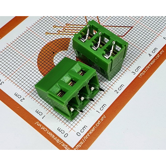 (Domino 3.81) Cầu đấu 3.81mm KF128 3P chân thẳng