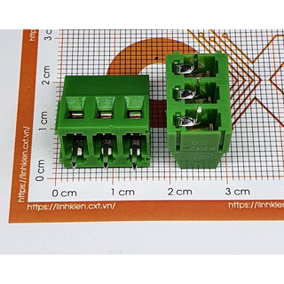 (Domino 3.81) Cầu đấu 3.81mm KF128 3P chân thẳng
