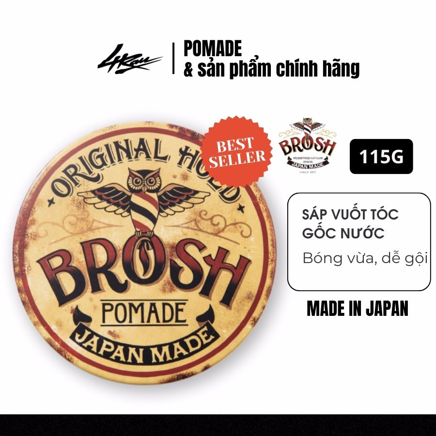 [CHÍNH HÃNG]  Sáp vuốt tóc Brosh Original Pomade