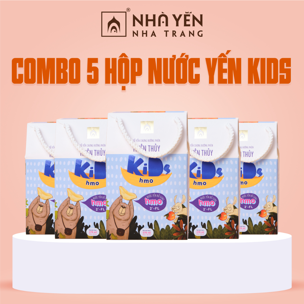 COMBO 5 Nước yến cho bé Thiên Thủy kids Hmo Nhà Yến Nha Trang Yến sào cho bé Yến kids cho bé Yến chưng sẵn Yến trẻ em