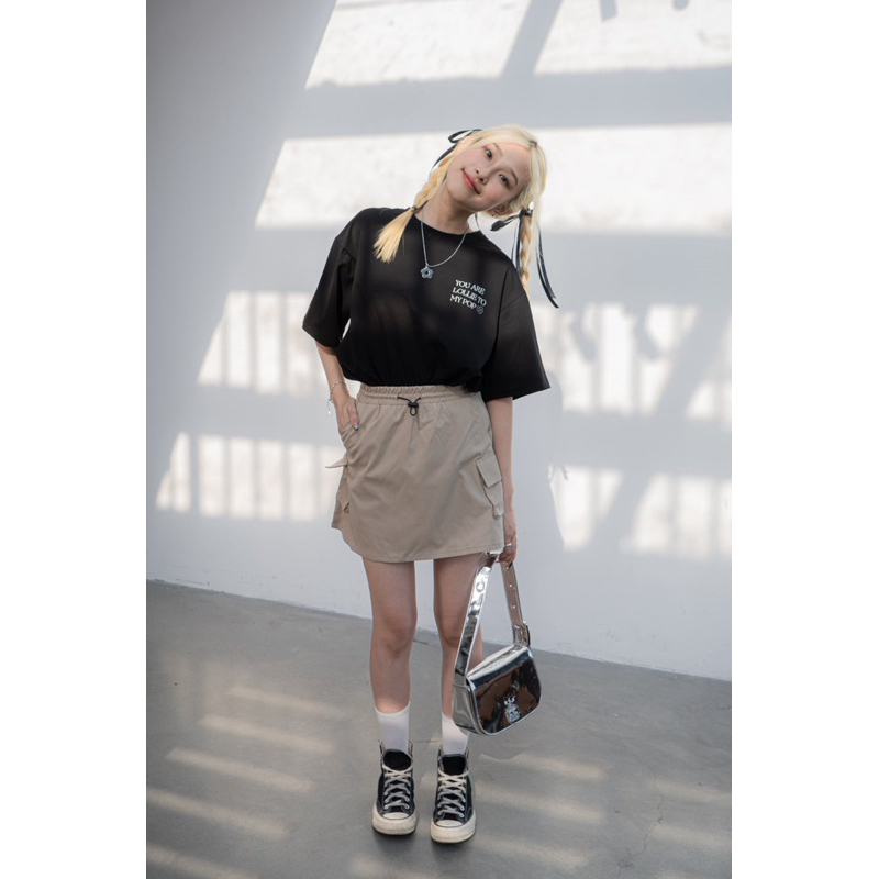 Chân váy cargo thiết kế túi hộp dây rút TKC25 LOLLIE STUDIO