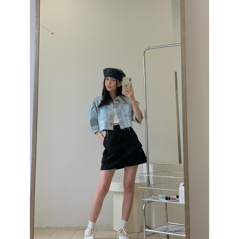 Chân váy cargo thiết kế túi hộp dây rút TKC25 LOLLIE STUDIO