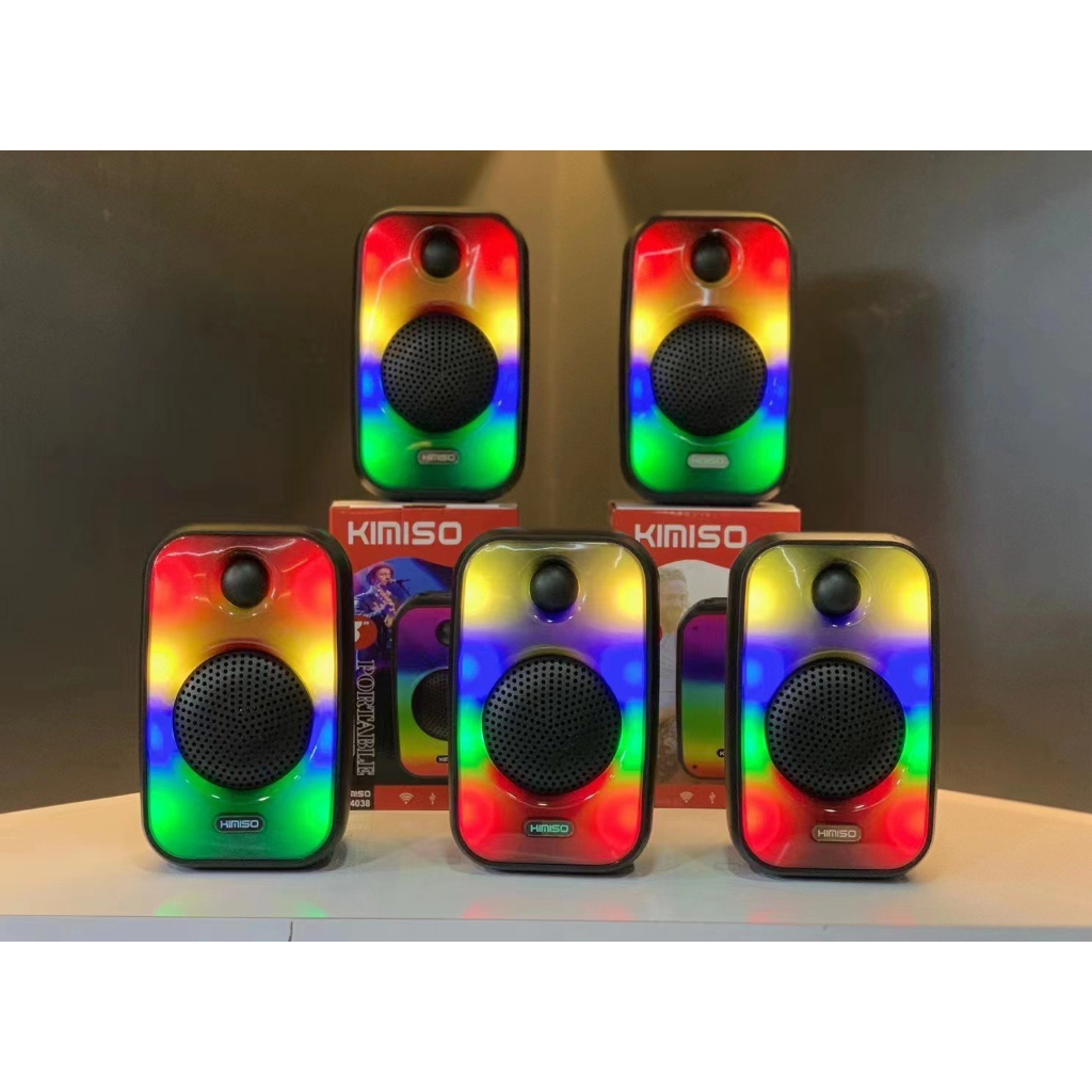 Loa bluetooth mini KIMISO QS-4038, loa không dây, đèn led theo nhạc, âm thanh chất lượng - Hàng nhập khẩu chính hãng