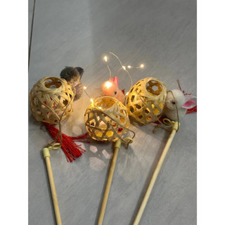 Lồng đèn con thỏ có đèn - lồng đèn trung thu thỏ tre - đèn con thỏ