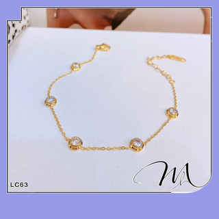 Lắc chân nữ Titan 5 viên đá nhỏ dễ thương - Măng's House LC63