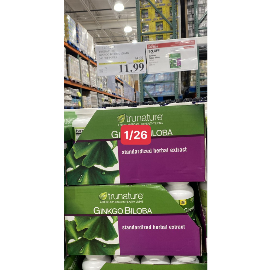 Viên uống bổ não Ginkgo Biloba 340 viên cải thiện tiền đình ginkgo 340 viên của Mỹ