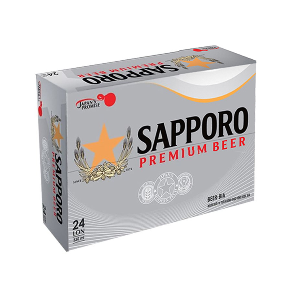 [Giá sốc] - Combo 2 thùng Bia Sapporo lon 330ml x Thùng 24 lon