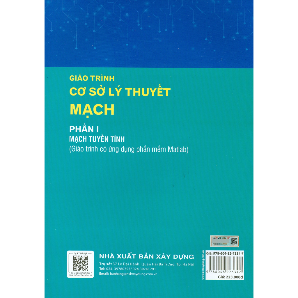 Sách - Giáo Trình Cơ Sở Lý Thuyết Mạch - Phần I: Mạch Tuyến Tính