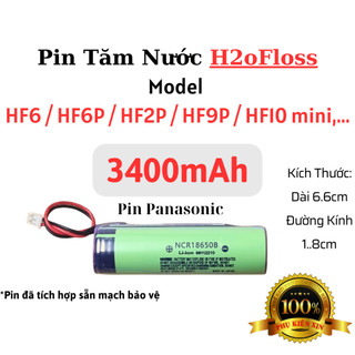 Pin máy tăm nước h2ofloss hf6 / hf6p / hf2p / hf9p / hf10 mini,... sử dụng pin 18650 kèm sẵn mạch bảo vệ pin