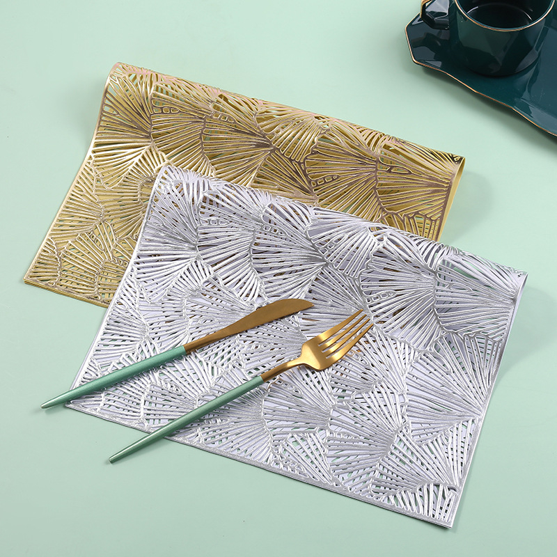 Tấm lót bàn ăn PVC vân lá cao cấp sang trọng, hàng dày đẹp