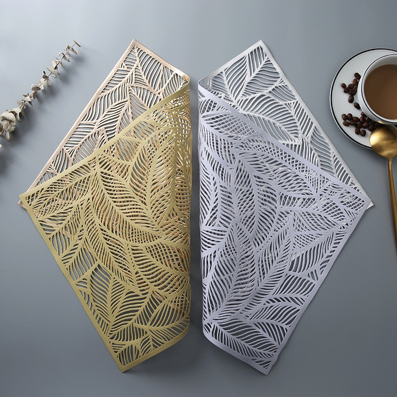 Tấm lót bàn ăn PVC vân lá cao cấp sang trọng, hàng dày đẹp