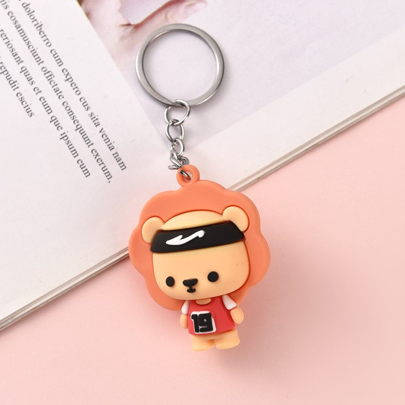 Móc khóa silicon các con vật ngộ nghĩnh, móc cài balo túi, trang trí