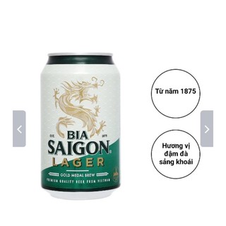 6 lon Bia sài gòn