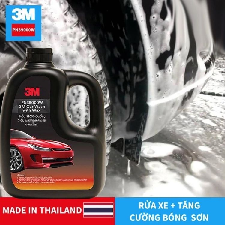 Dung dịch nước rửa xe đậm đặc 3M Car Wash With Wax 39000W-1L