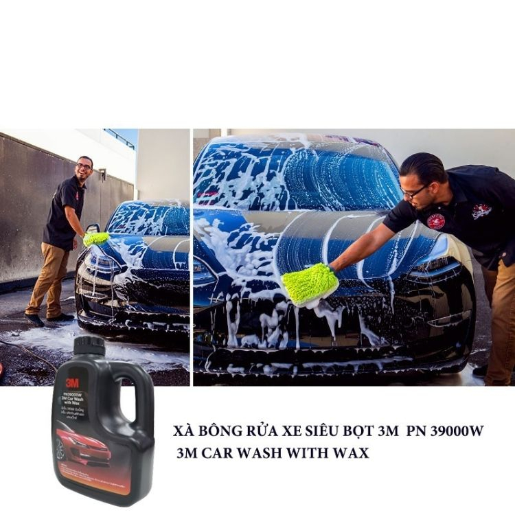 Dung dịch nước rửa xe đậm đặc 3M Car Wash With Wax 39000W-1L