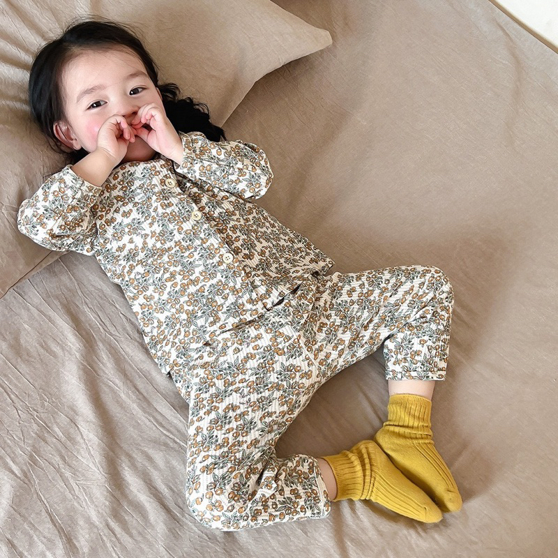 Set bộ tổ ong hoạ tiết siêu xinh cho bé gái có 6 màu