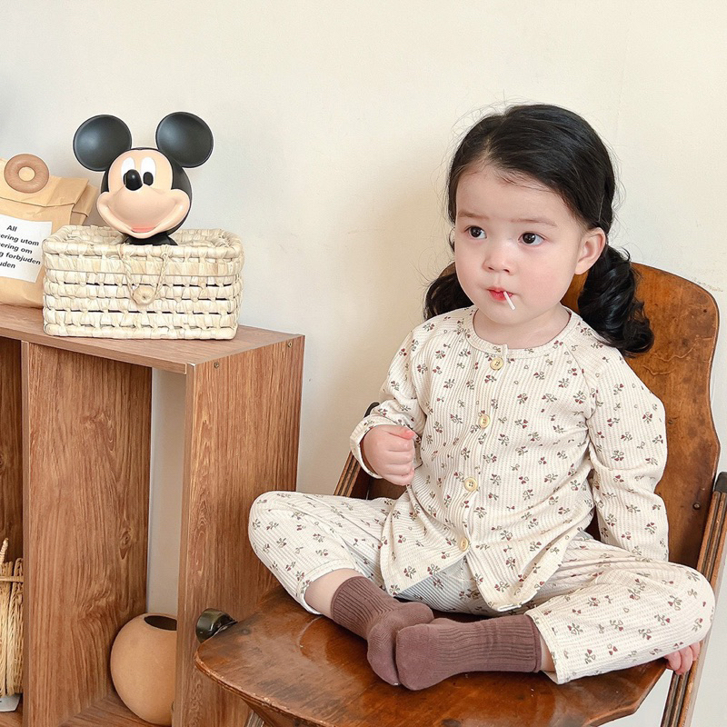 Set bộ tổ ong hoạ tiết siêu xinh cho bé gái có 6 màu