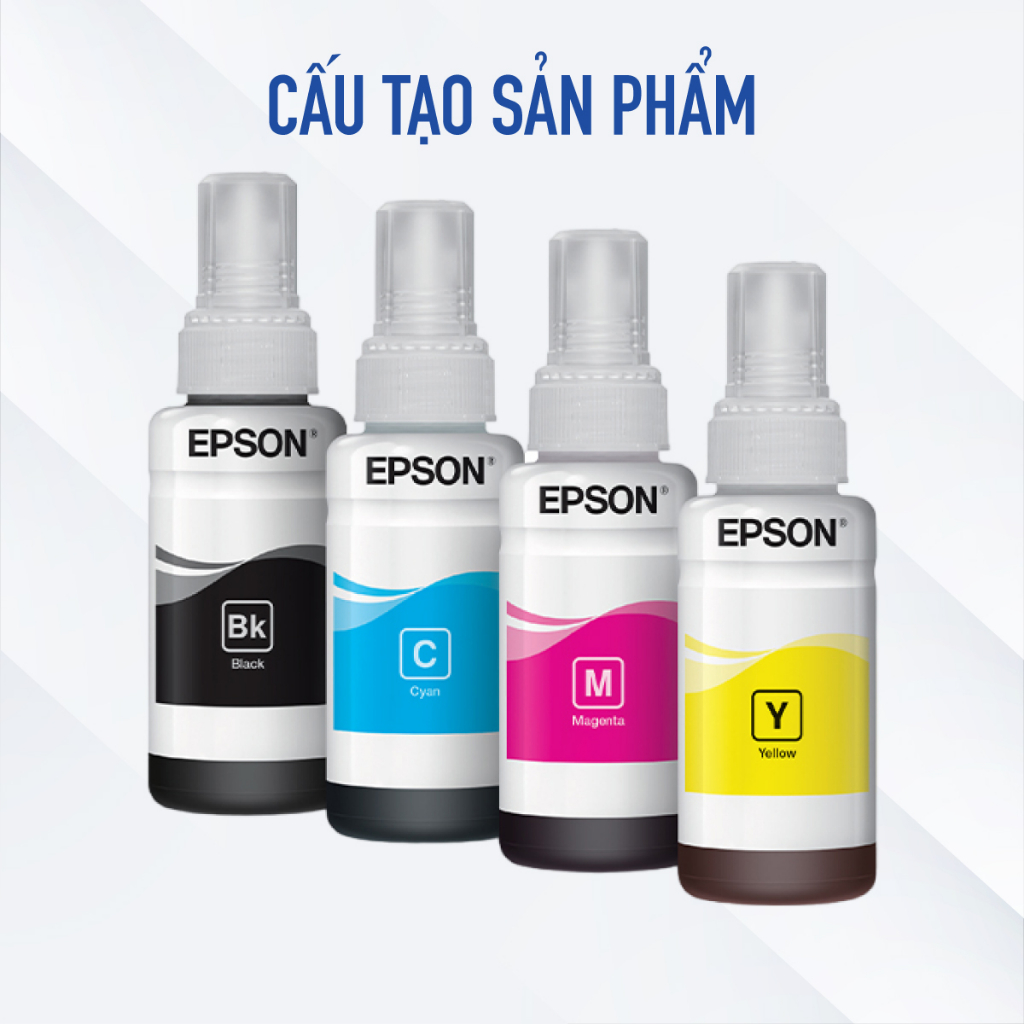 Combo Mực Máy In Chính Hãng Epson T664 Dùng Cho Máy L310/L360/L1300/L120/L121/L1300...Giúp Chất Lượng Hình In Sống Động