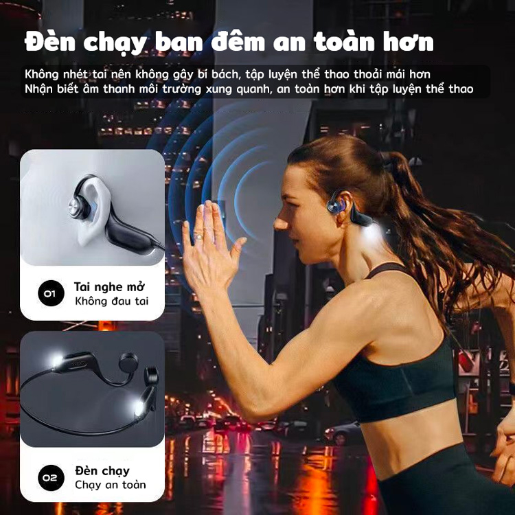 Tai nghe truyền xương tích hợp đèn chạy bộ P8s 32Gb