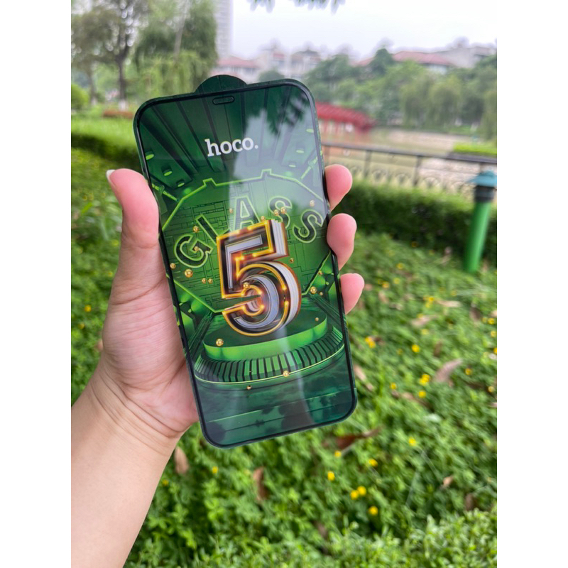 Kính cường lực IP full màn Hoco G12 cao cấp ipX/11/12/13/14/15series tặng kèm bộ giấy lau