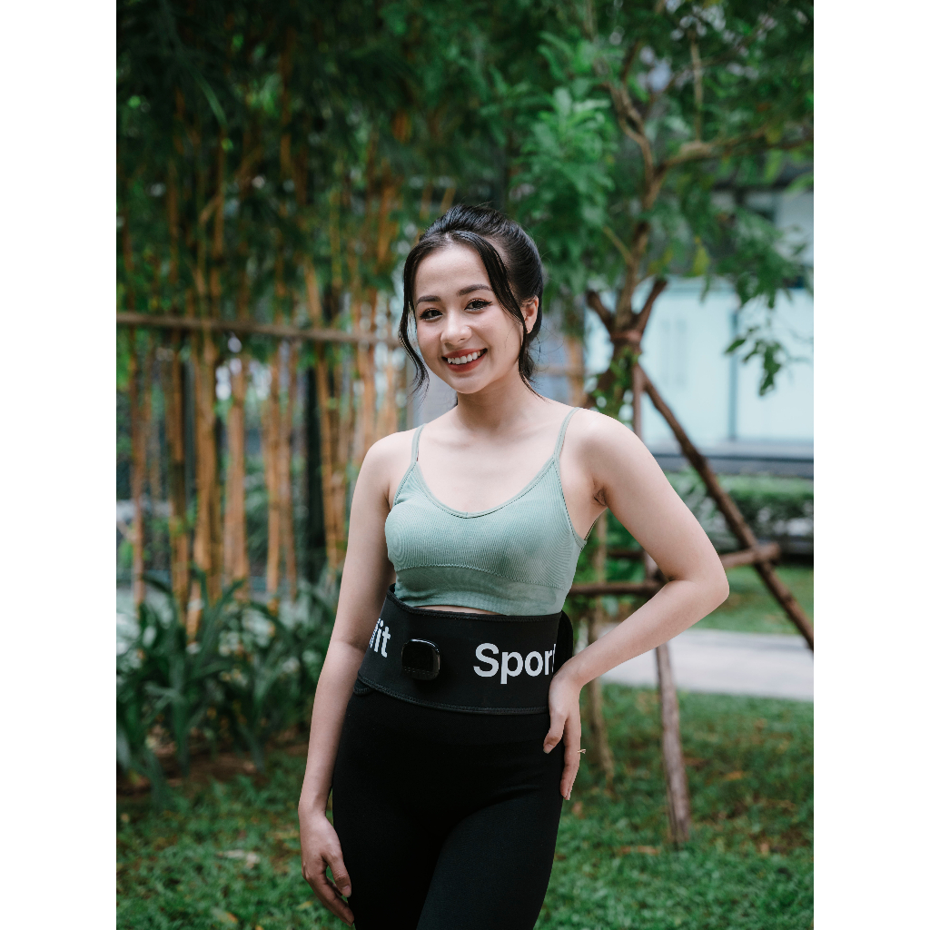 Đai Tập MEGAFIT SPORT Đen Chip Đo Calo Siêu Co Giãn Tập Cơ Giảm Mỡ Bụng Thông Minh Rung Nhiều Cấp Độ Dành Cho Nam Và Nữ