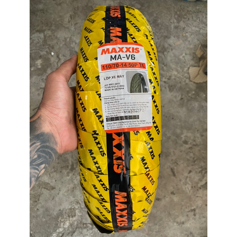 Vỏ lốp xe máy Janus MAXXIS MA-V6 Gai xương cá 110/70-14 TL
