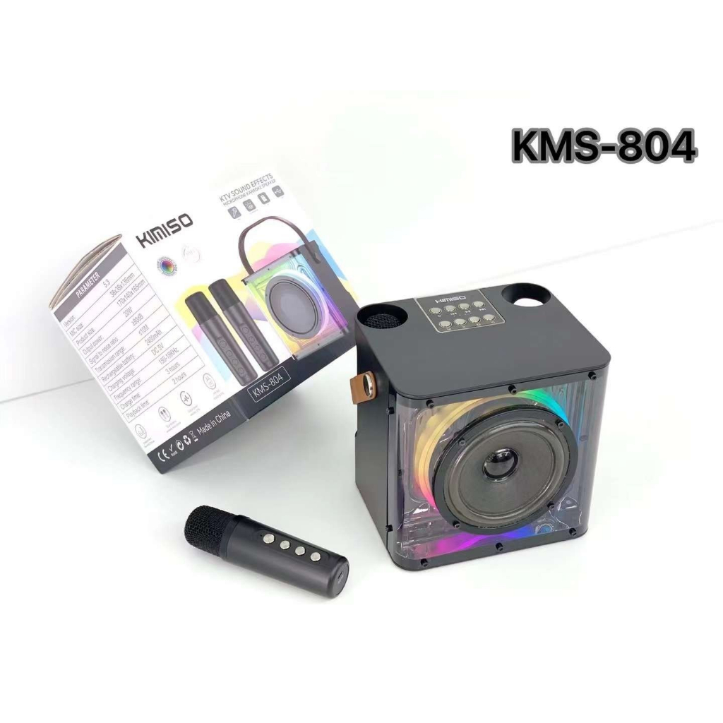 Loa Bluetooth karaoke mini KIMISO KMS-804 không dây xách tay công suất lớn, âm thanh sống động