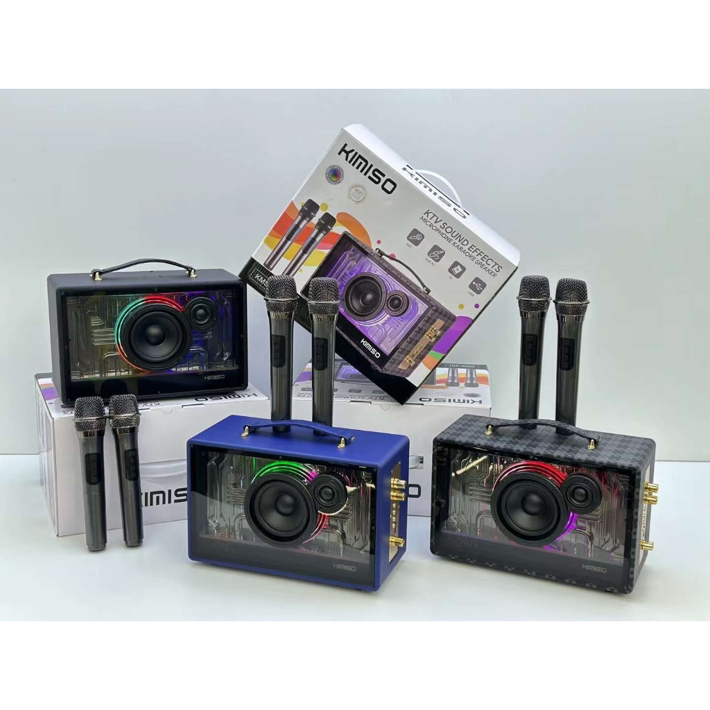 Loa không dây Karaoke KIMISO KMS-801 đèn led mới, âm thanh sống động- Hàng nhập khẩu chính hãng