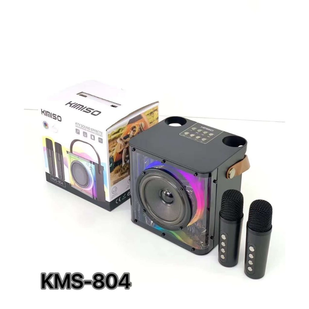 Loa Bluetooth karaoke mini KIMISO KMS-804 không dây xách tay công suất lớn, âm thanh sống động