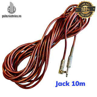 Jack amply 10m cao cấp - dây line jack âm thanh đàn guitar ra loa 6 ly