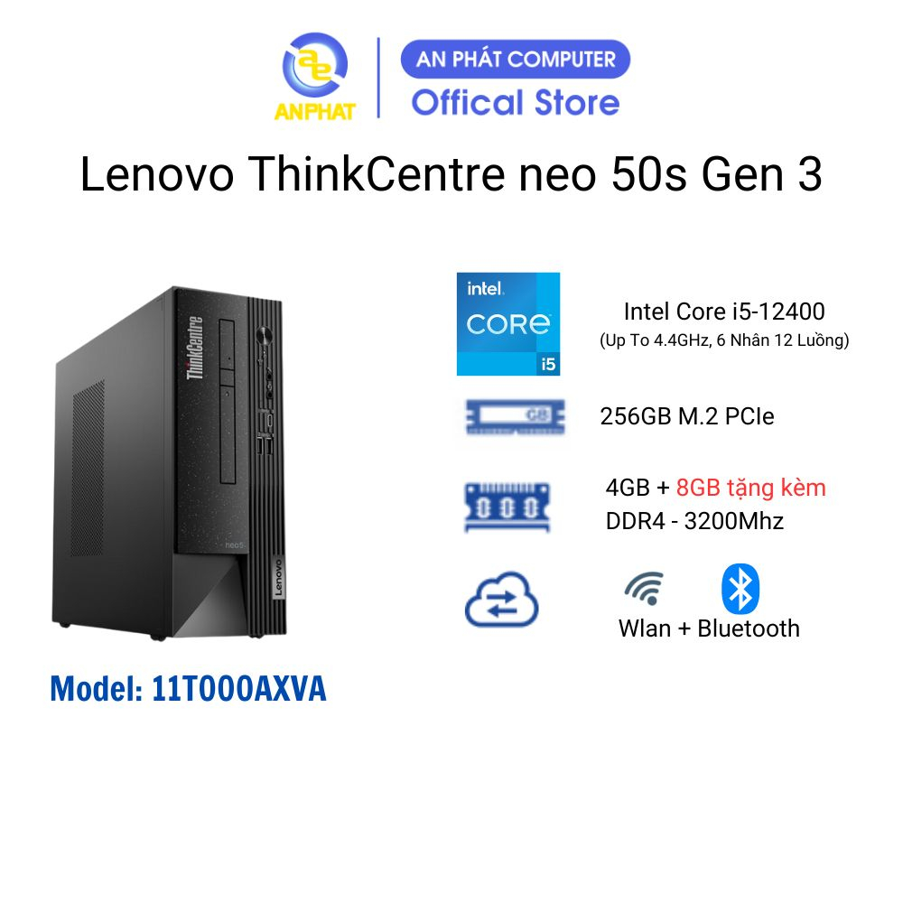 Máy tính để bàn đồng bộ Lenovo ThinkCentre neo 50s / 50T (Intel gen 12 | SSD | Win11) - chính hãng