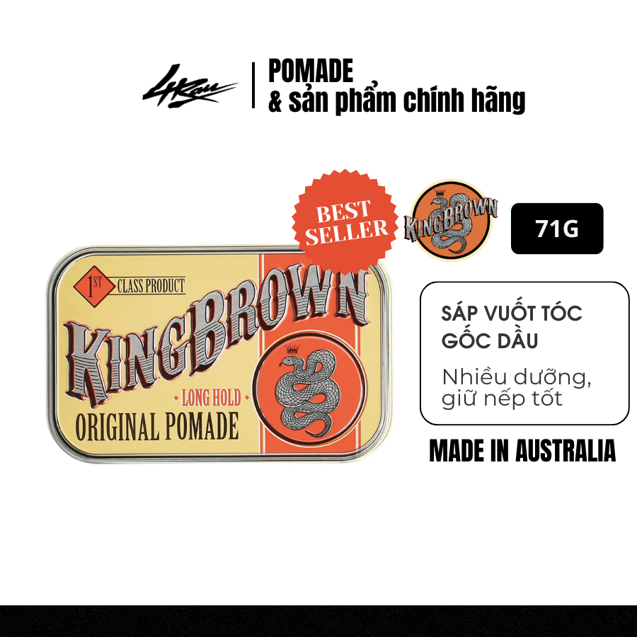 Sáp vuốt tóc King Brown Original Pomade