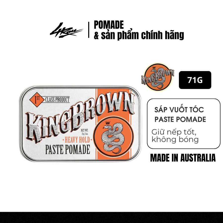Sáp vuốt tóc King Brown Paste Pomade